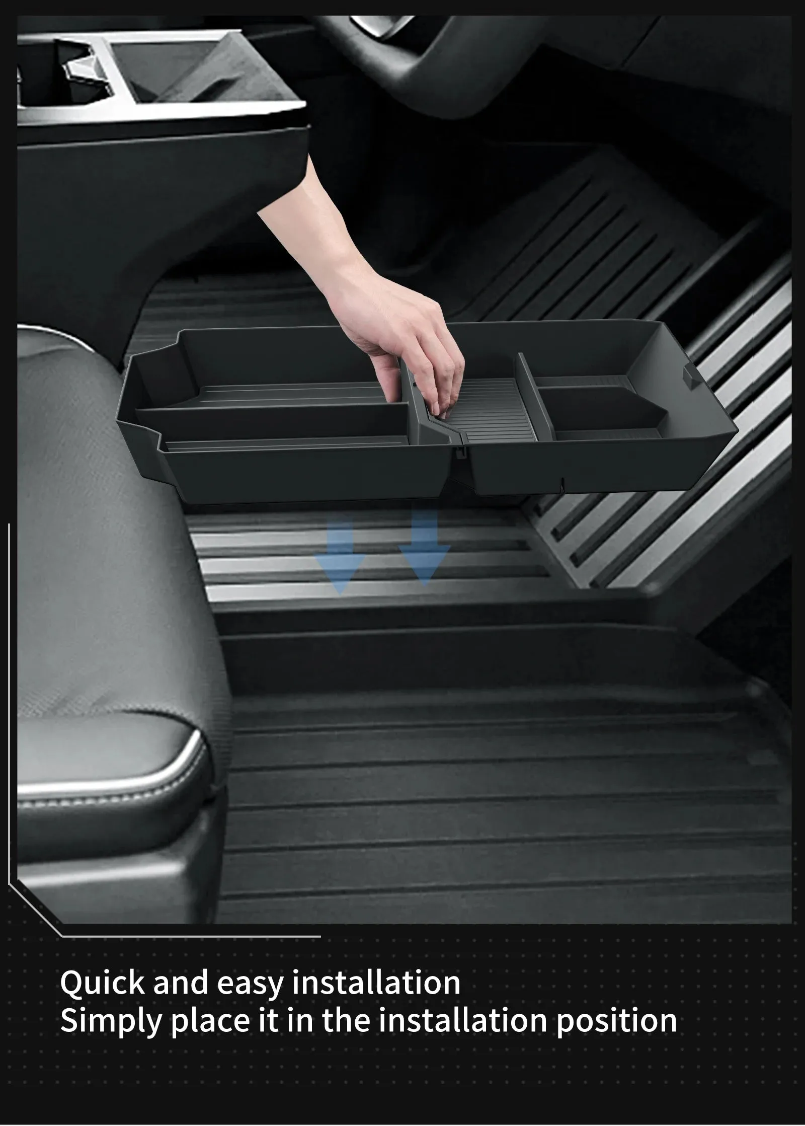 Compatible with Tesla Cybertruck 2024-2025 Center Console Lower Storage Box