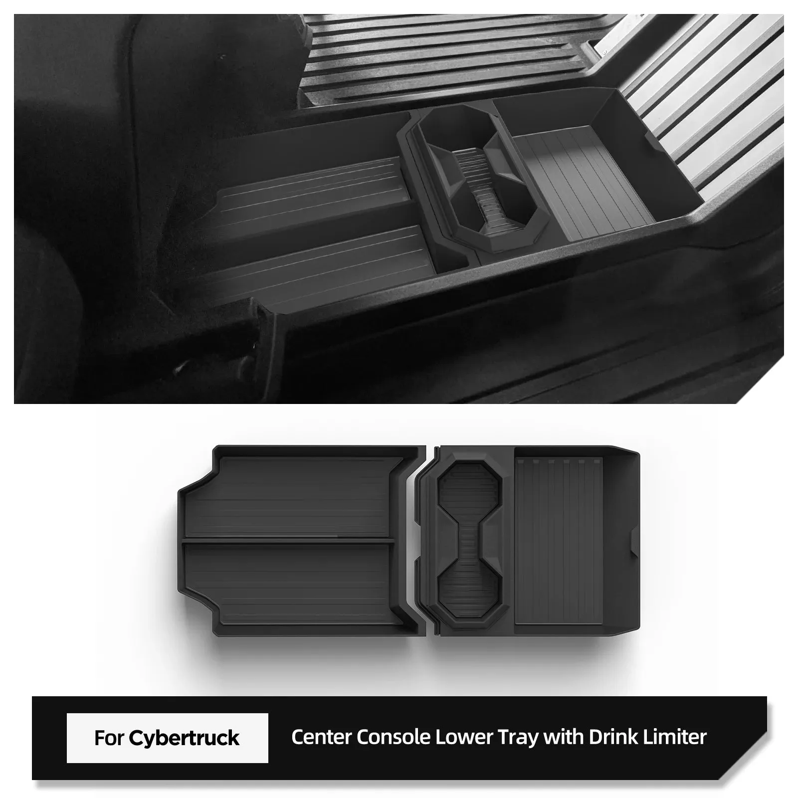 Compatible with Tesla Cybertruck 2024-2025 Center Console Lower Storage Box