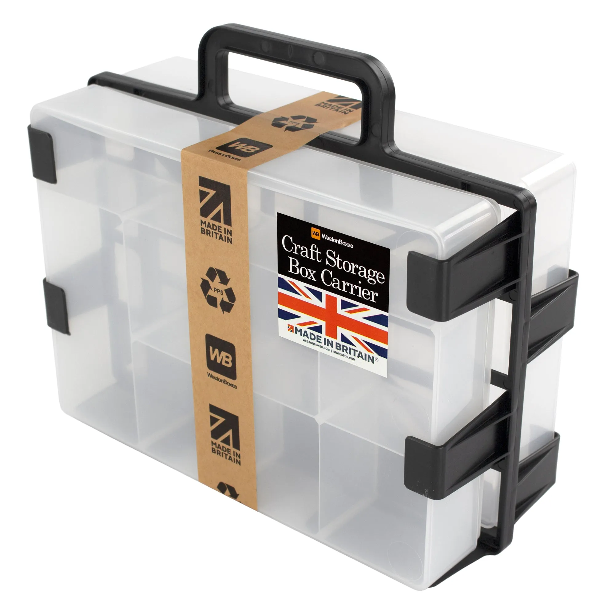 Craft Carrier   Crafty Tool Boxes (With Fixed Dividers)