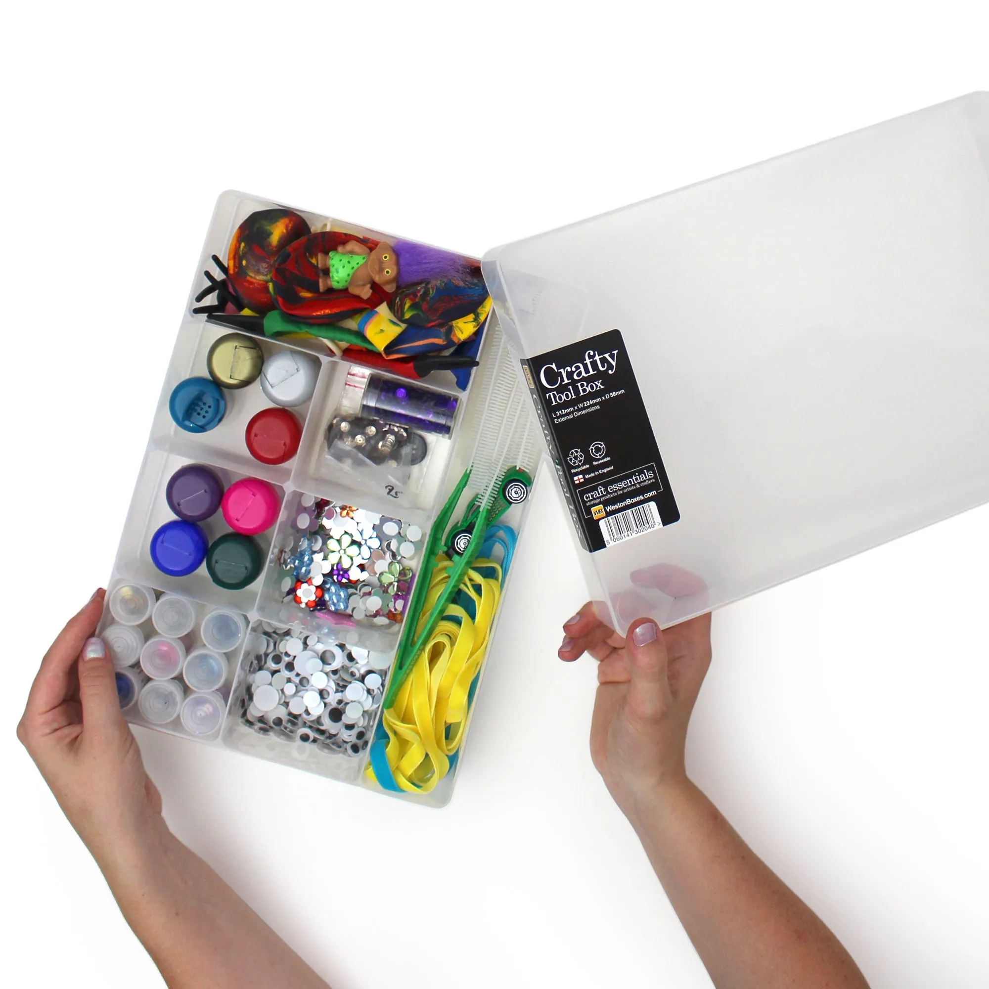Craft Carrier   Crafty Tool Boxes (With Fixed Dividers)