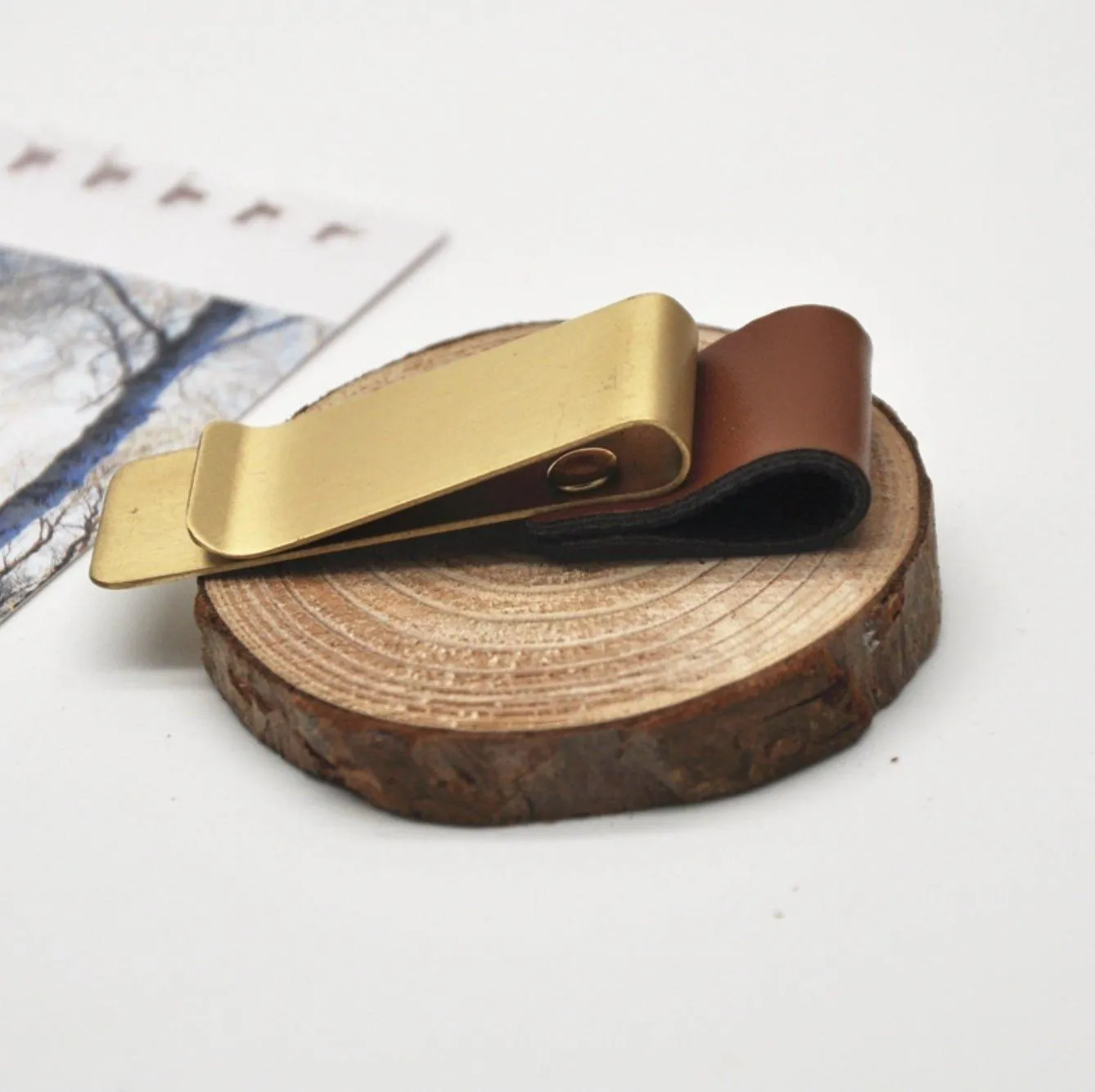 Creative Stationery Travel Outing Meeting Suitable for Notebook Accessories Metal Pen Clip Handbook Pen Clip Loose-leaf Notepad Bill Clip Texture Storage Clip