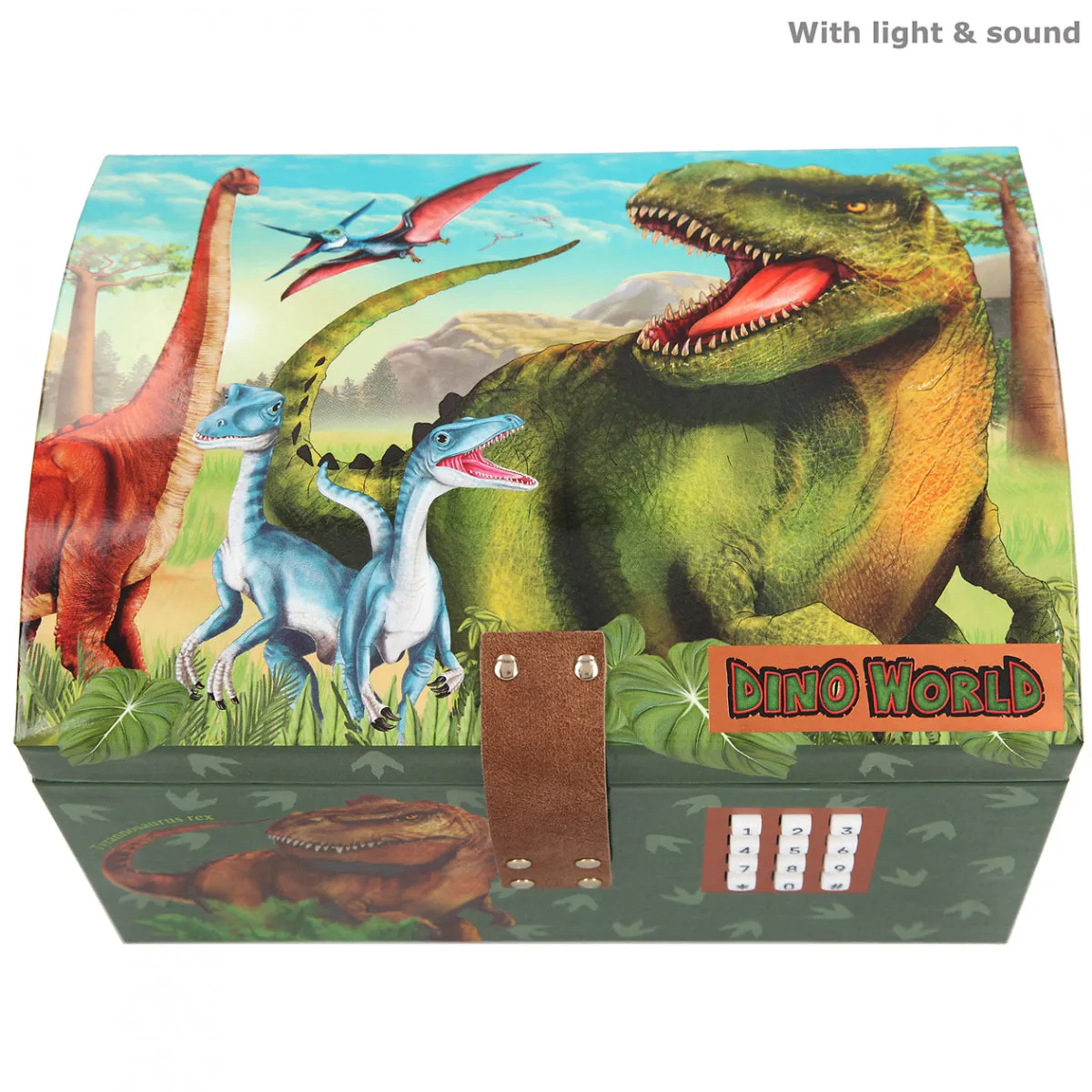 Depesche Dino World Treasure Chest with Code, Sound and Light