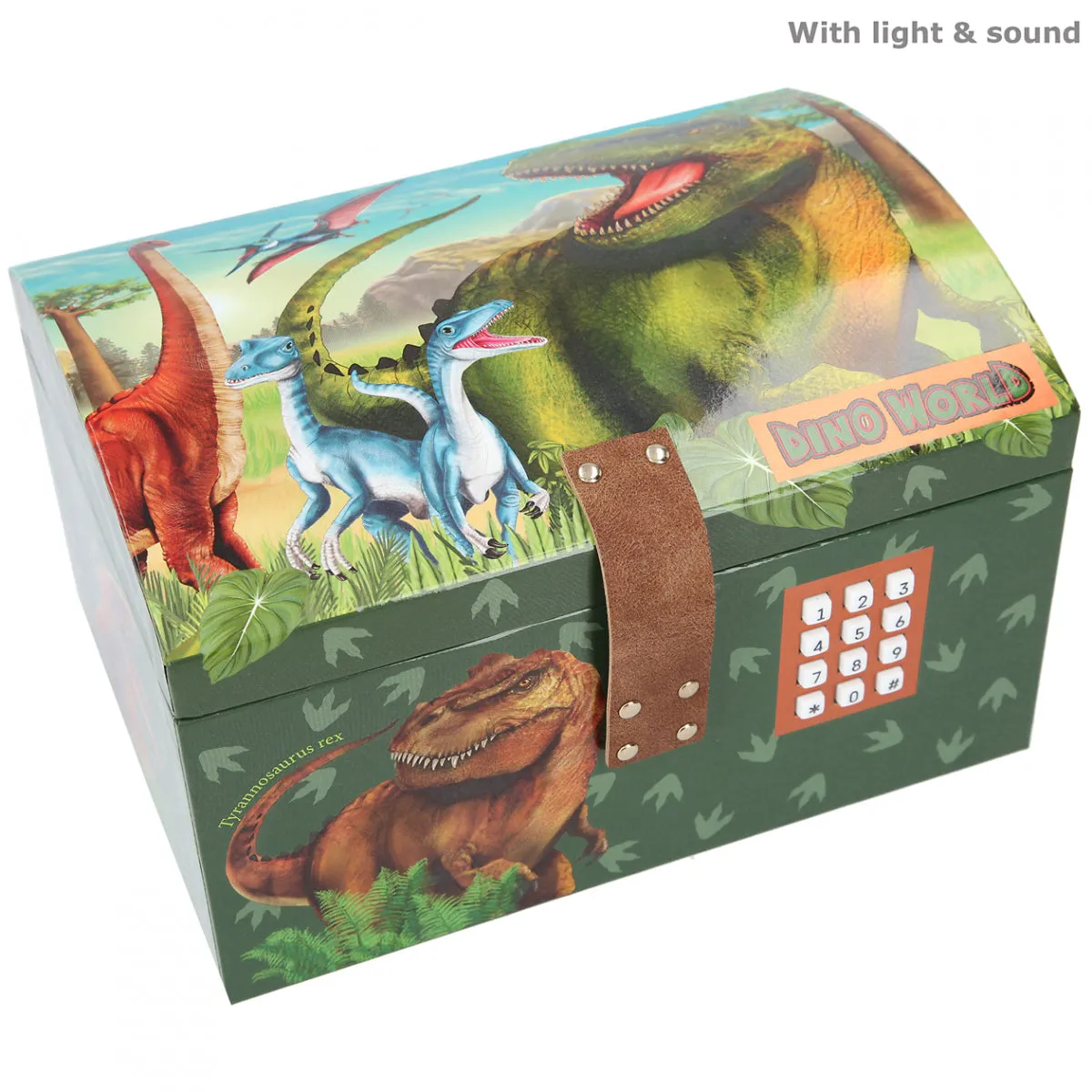 Depesche Dino World Treasure Chest with Code, Sound and Light