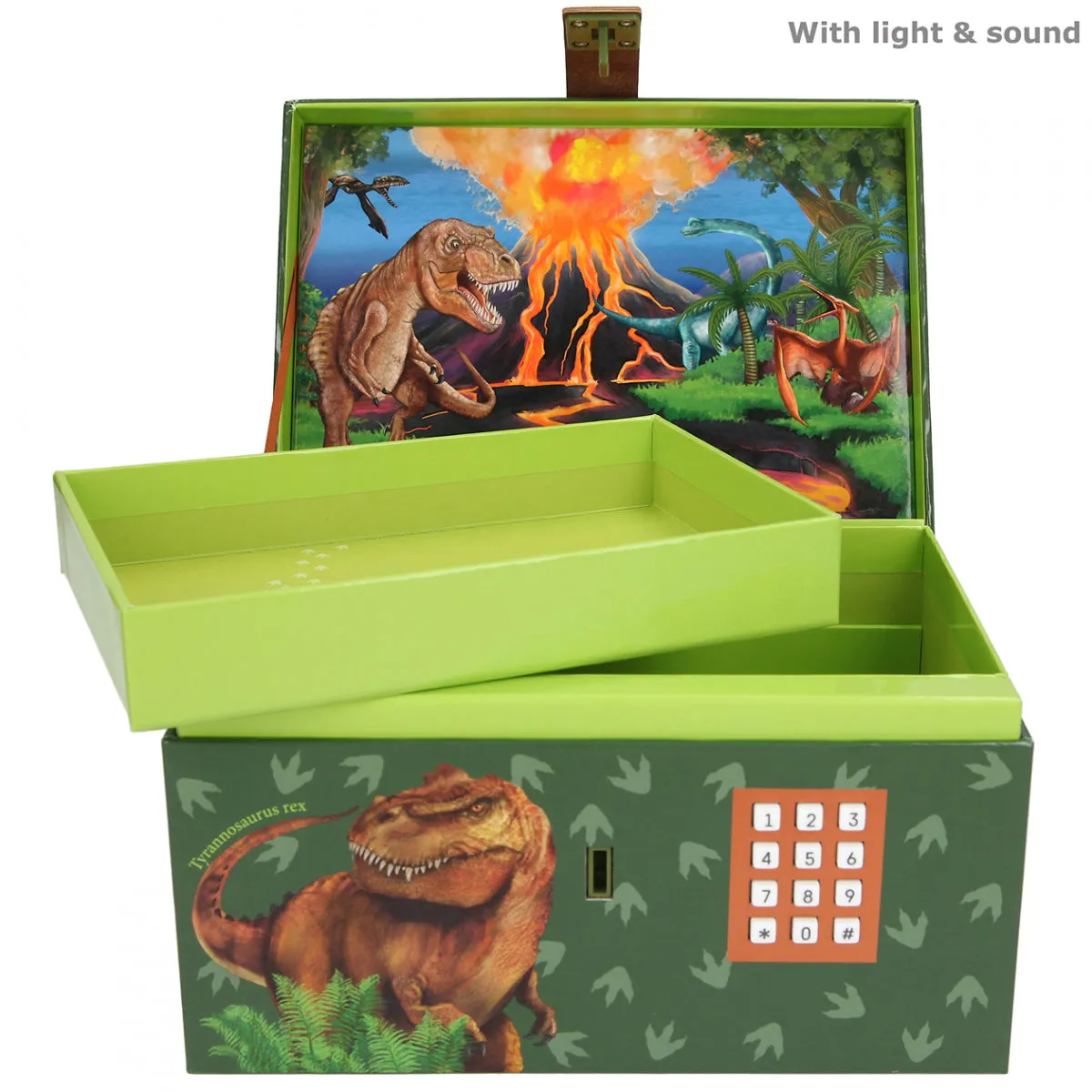 Depesche Dino World Treasure Chest with Code, Sound and Light