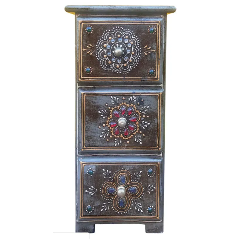 Ethnic Indian Design Wooden Storage Box