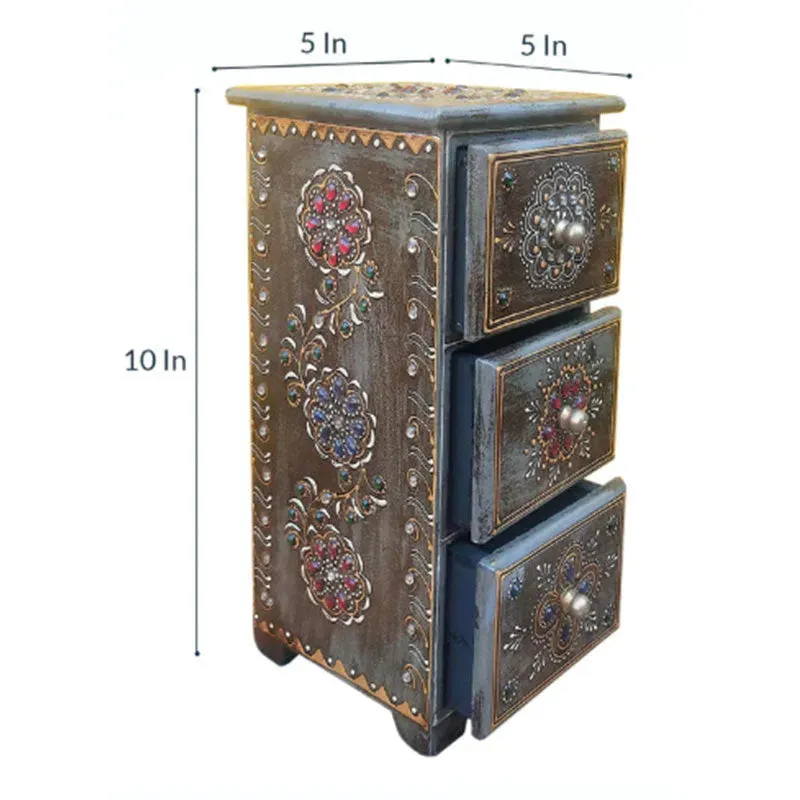 Ethnic Indian Design Wooden Storage Box