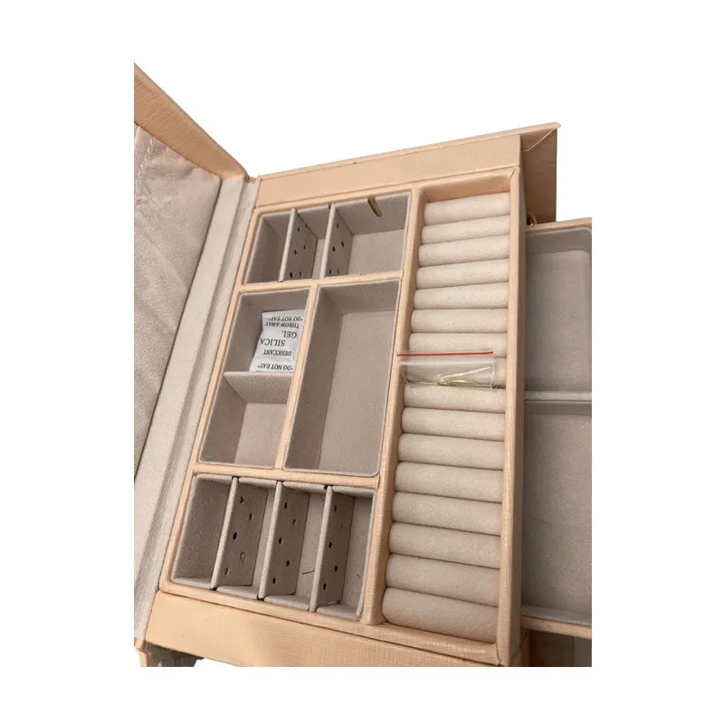 Faux Leather Jewellery Storage Box With Mirror
