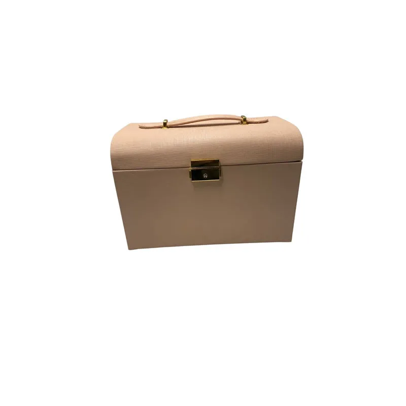 Faux Leather Jewellery Storage Box With Mirror