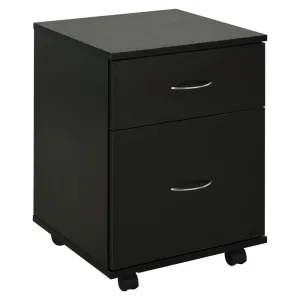 File Cabinet for Home Office - 2 Drawer Black Design