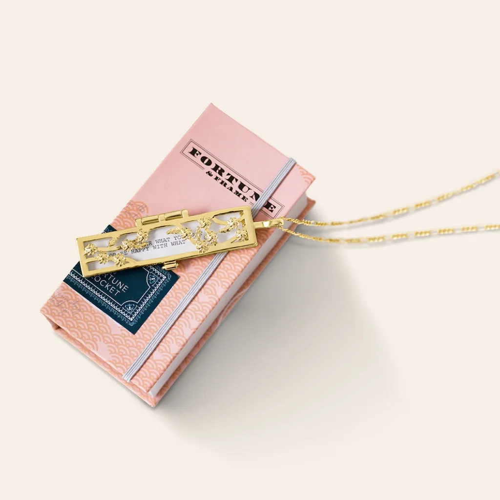 Flowered Vines Fortune Locket - Gold