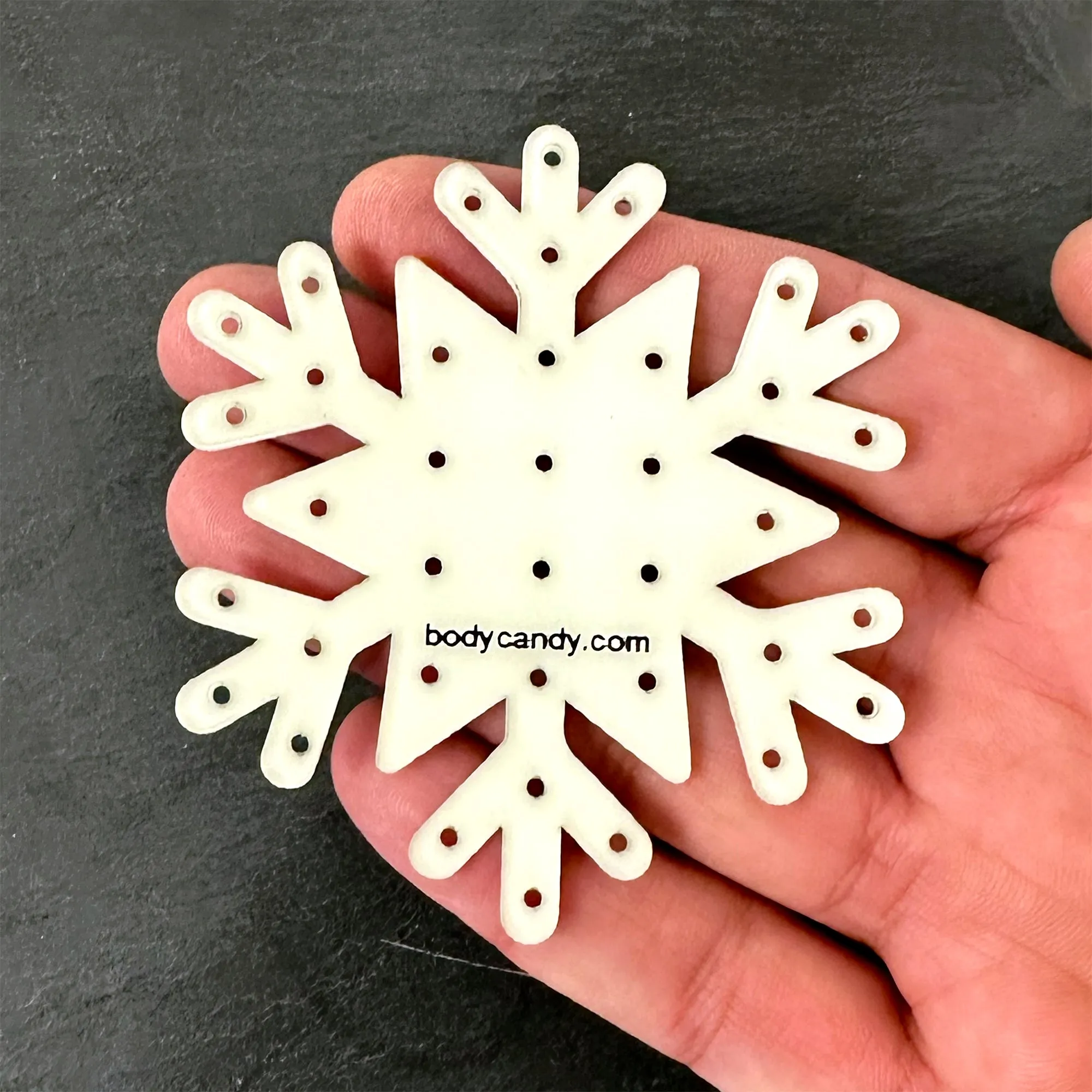 Glow in the Dark Snowflake Travel Flat Back Earring Palette