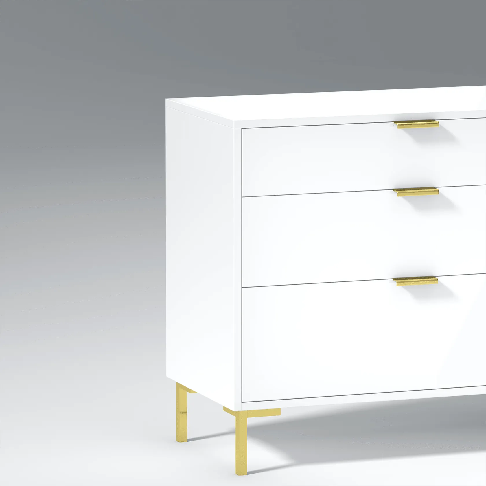 Grace MDF and Iron Wooden Dresser Table In White Color