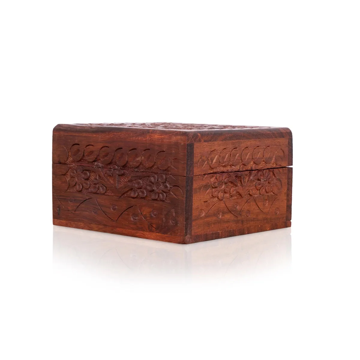 Jewel Box - 2.5 x 4 Inches | Storage Box/ Wooden Box/ Kashmiri Design Jewelry Organizer for Women/ 250 Gms