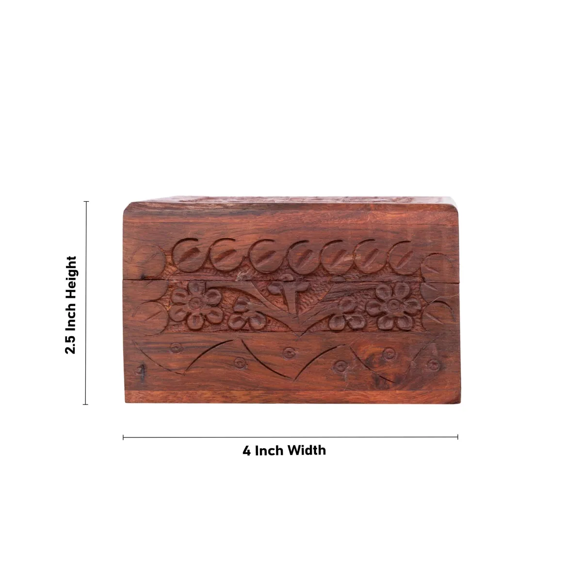 Jewel Box - 2.5 x 4 Inches | Storage Box/ Wooden Box/ Kashmiri Design Jewelry Organizer for Women/ 250 Gms