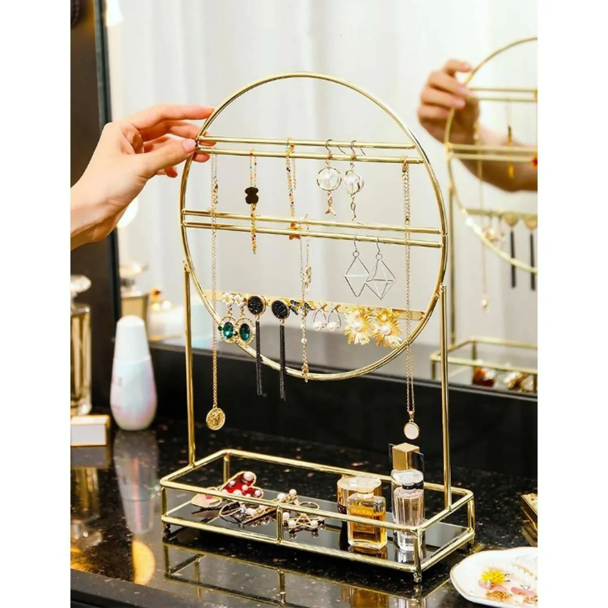 Jewelry Storage and Cosmetic Rack Organizer