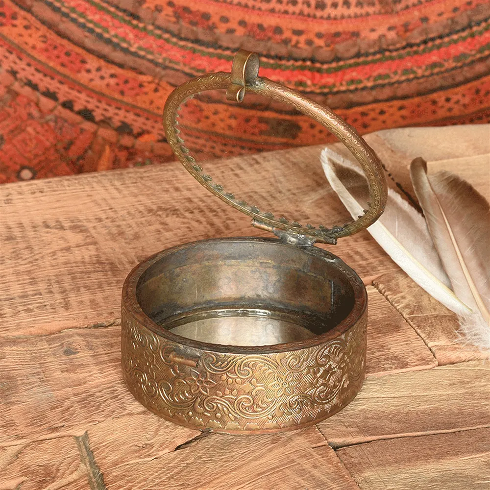 Josephine Mirrored Brass Box