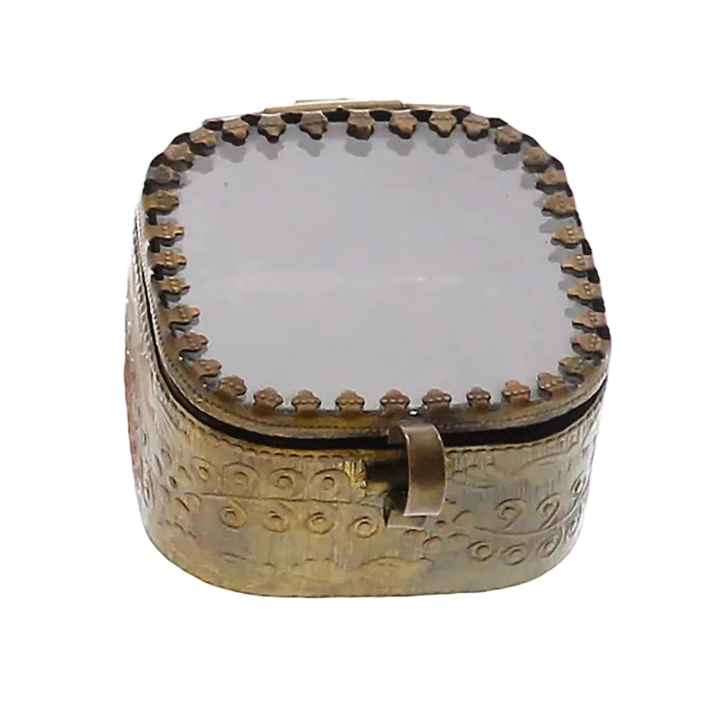 Josephine Mirrored Brass Box