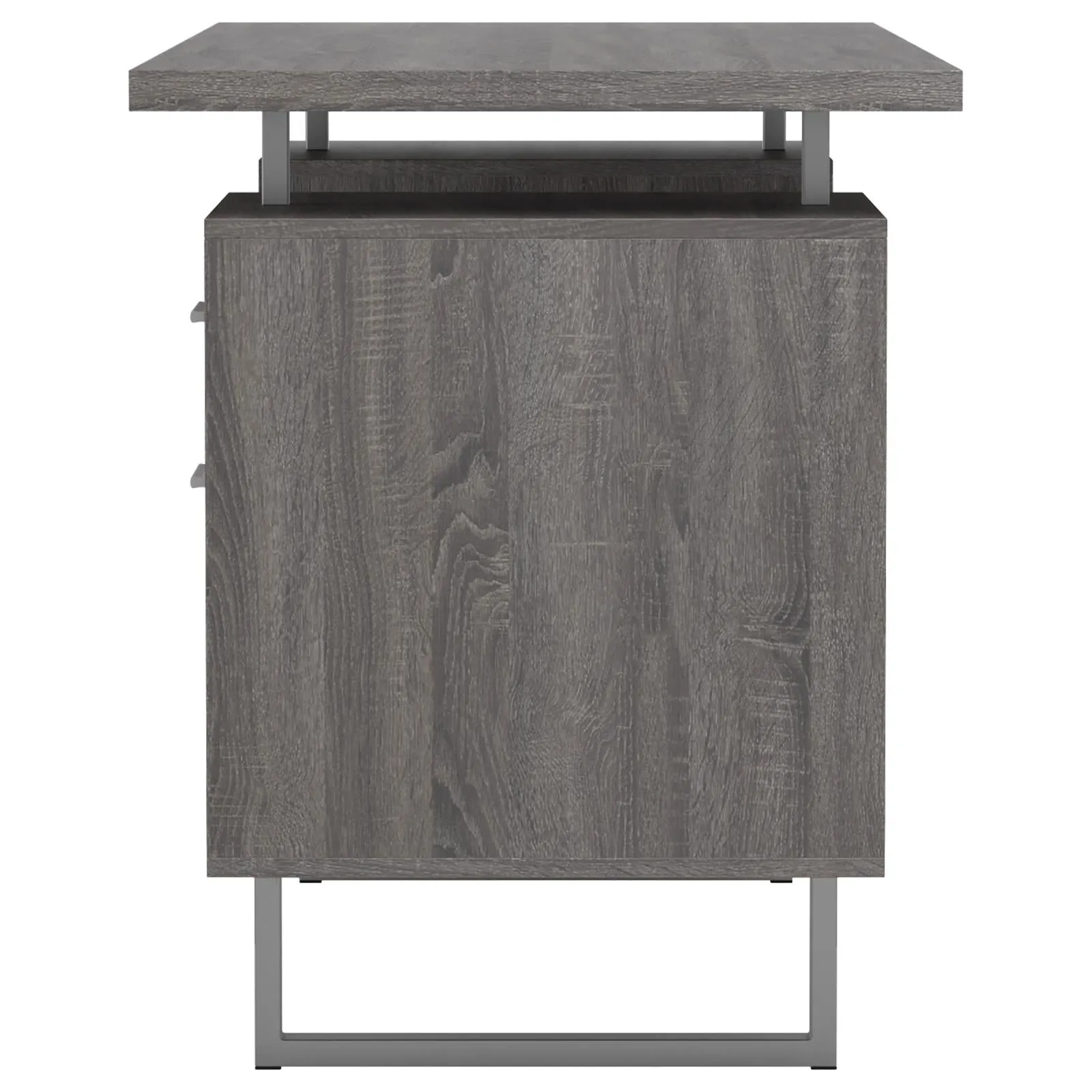 Lawtey Weathered Gray Floating Top Office Desk