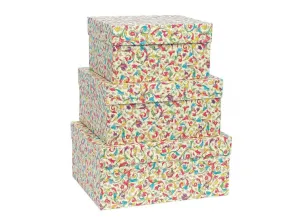 Memory Storage Box Set of 3 in Florentia