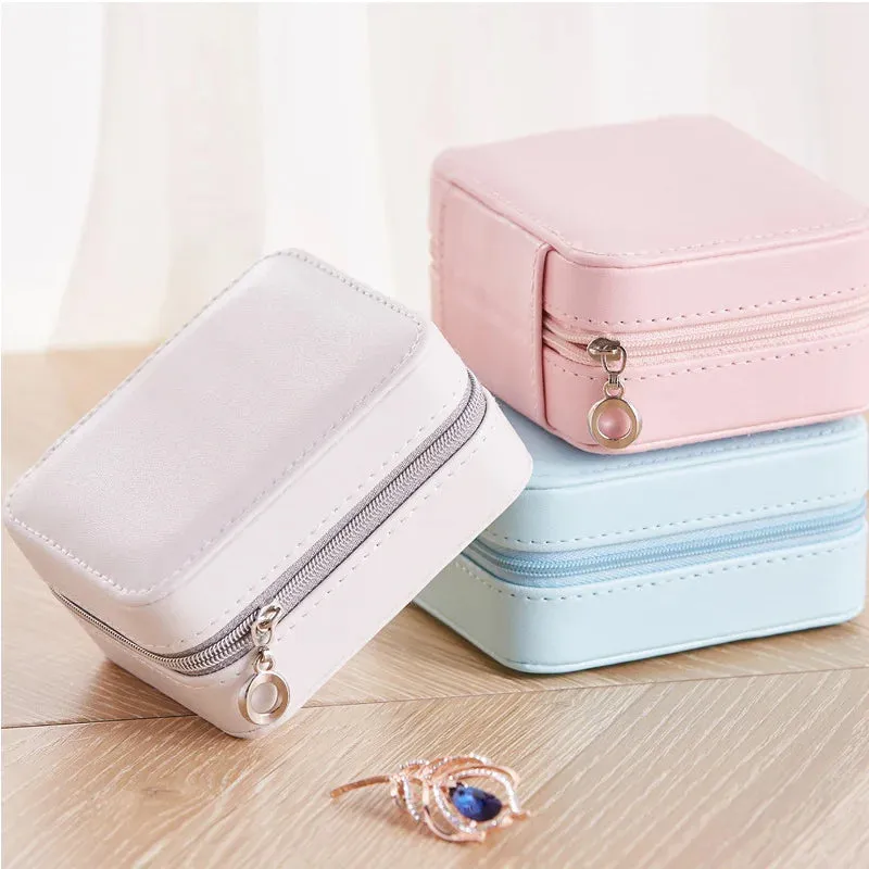 Mini Stud Earrings Ring Jewelry Box