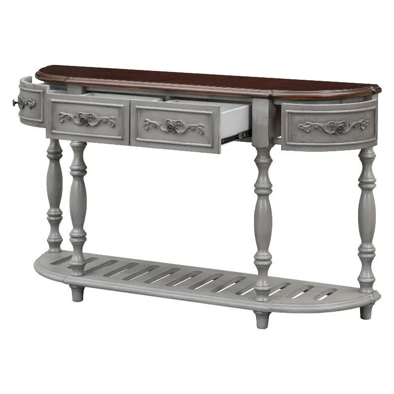 Modern and Contemporary Curved Console Table Sofa