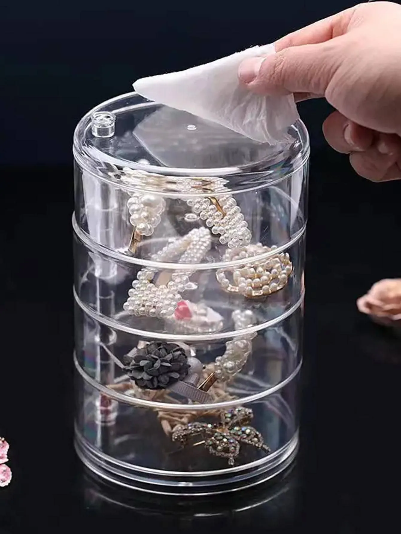 Multilayer Visual Rotatable Jewelry Storage Box