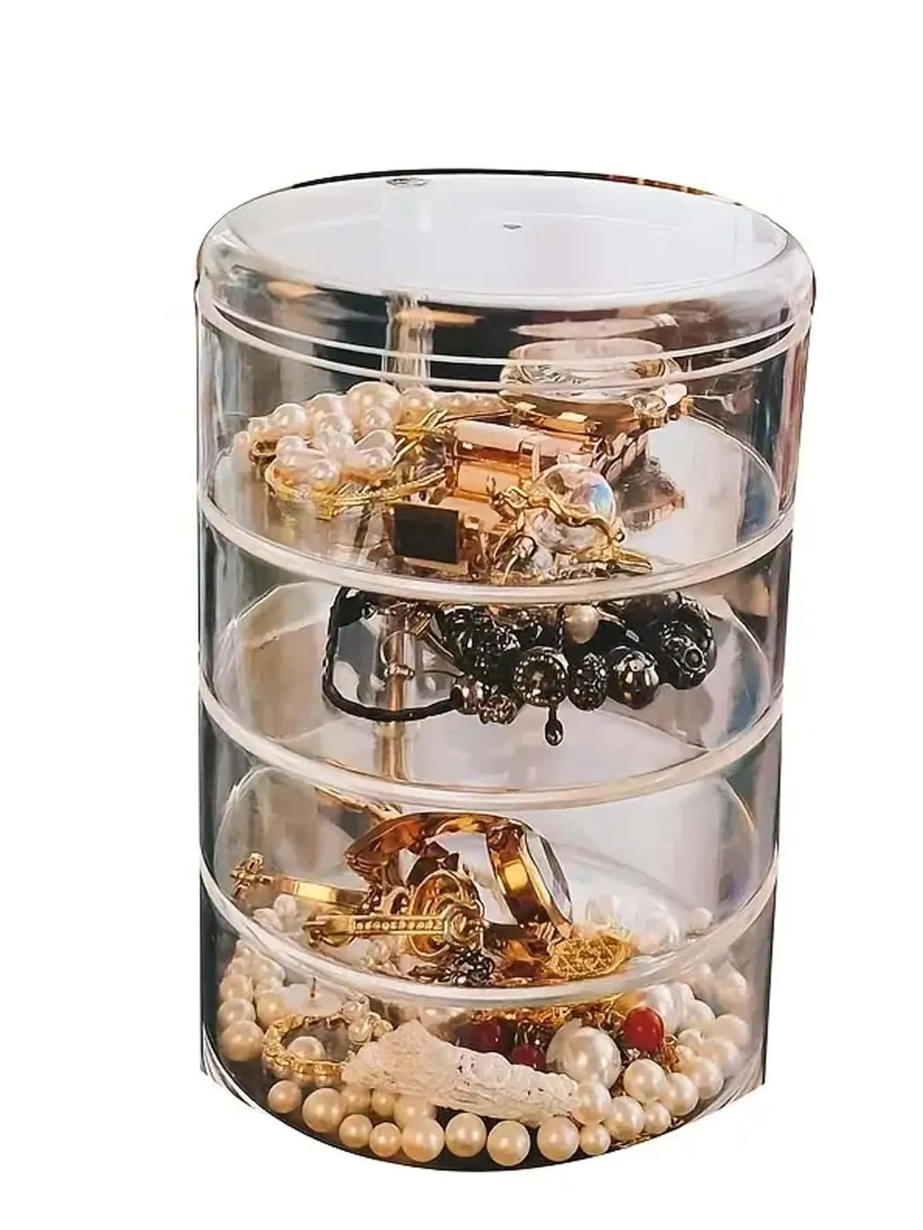 Multilayer Visual Rotatable Jewelry Storage Box