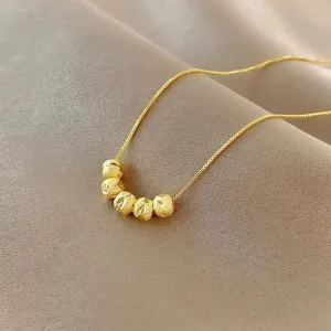 NEW High-End Transfer Bead Necklace Golden Vintage Luxury