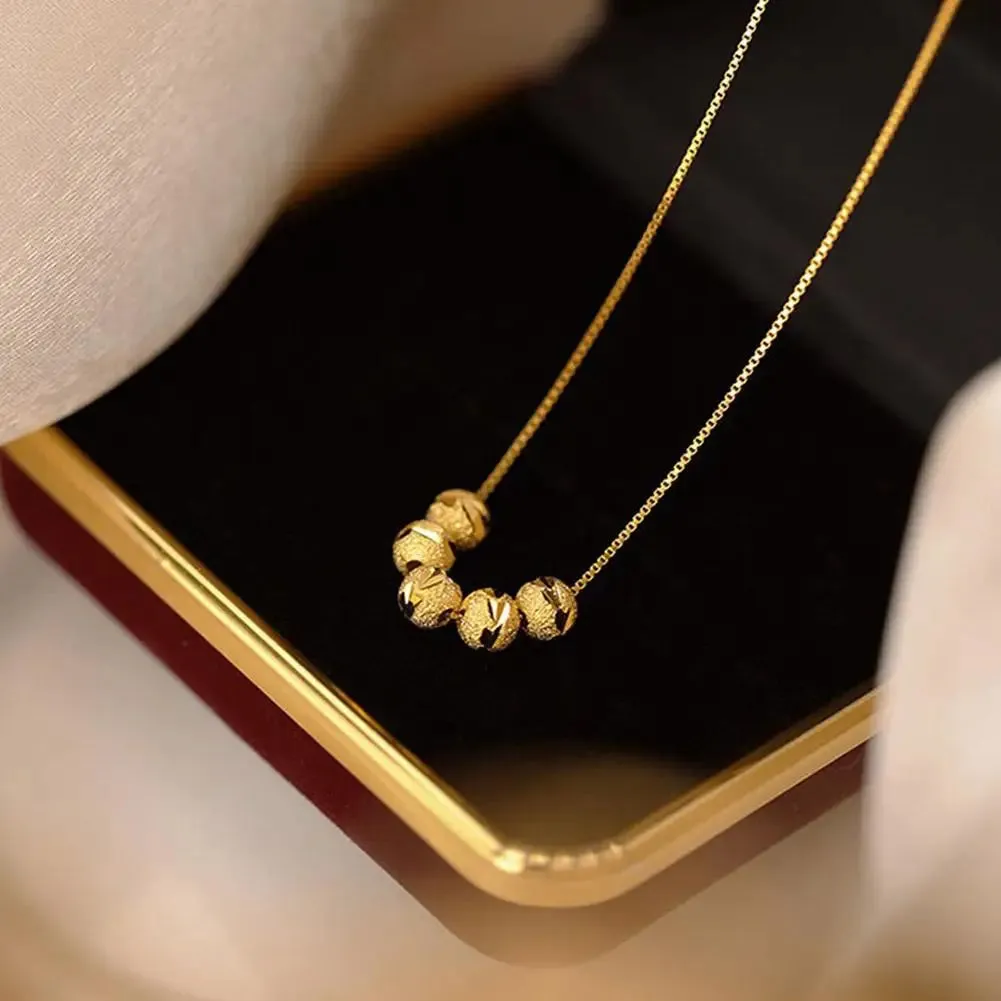 NEW High-End Transfer Bead Necklace Golden Vintage Luxury