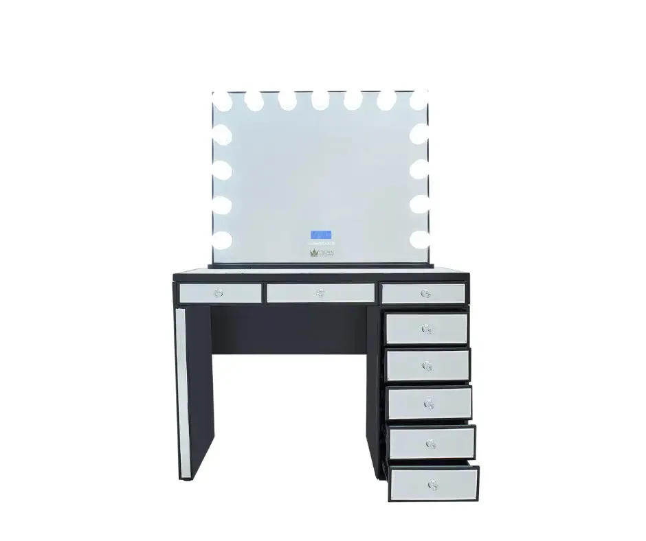 Olivia Hollywood Makeup Vanity Station - Black