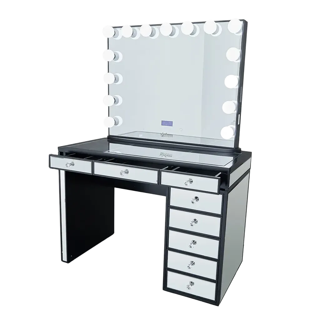 Olivia Hollywood Makeup Vanity Station - Black