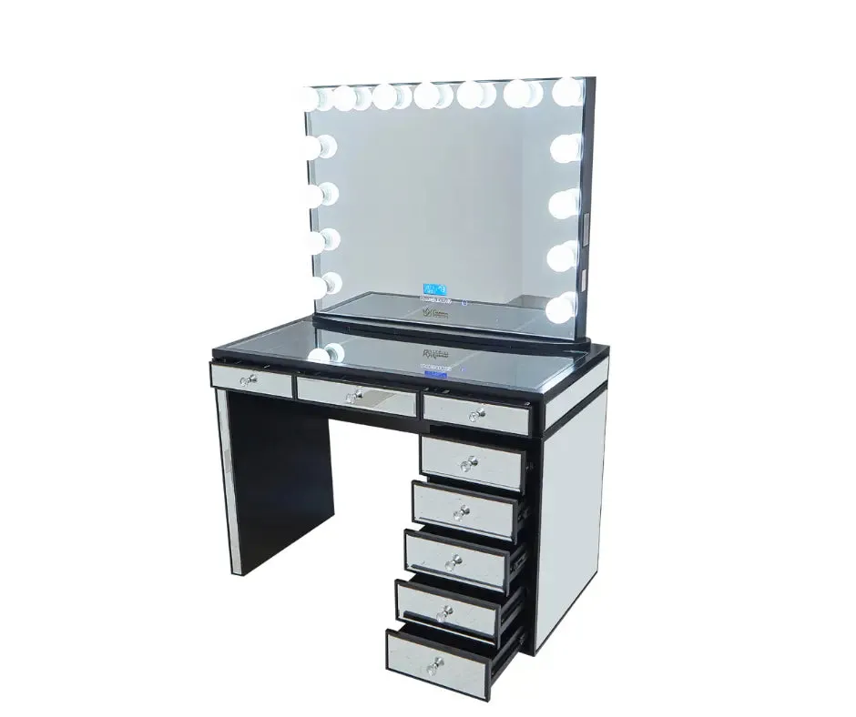 Olivia Hollywood Makeup Vanity Station - Black