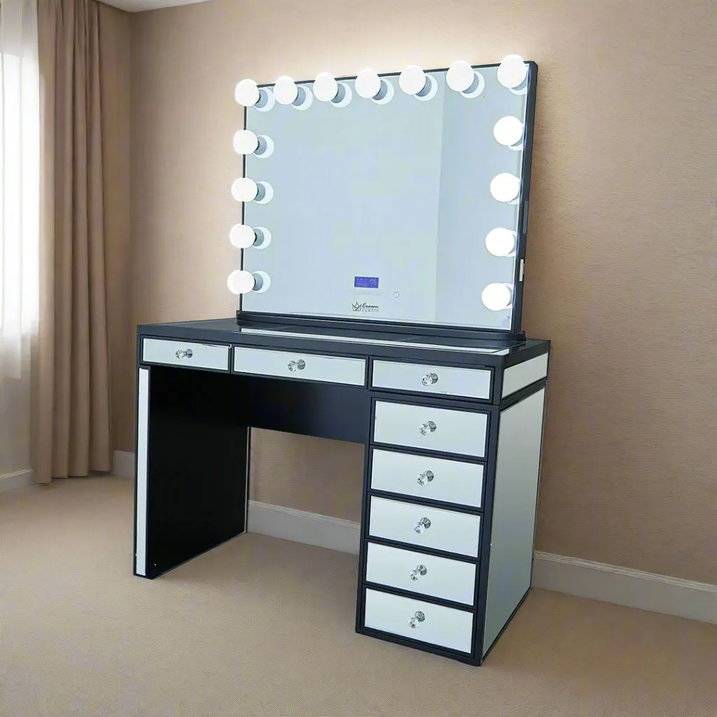 Olivia Hollywood Makeup Vanity Station - Black