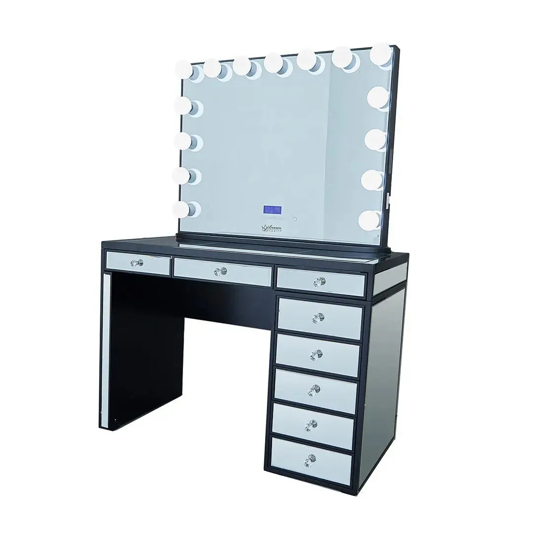 Olivia Hollywood Makeup Vanity Station - Black