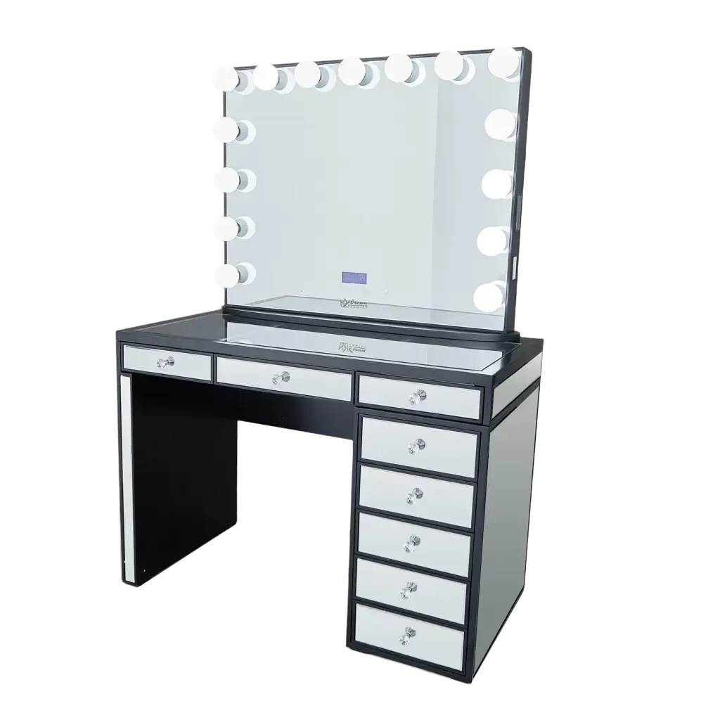 Olivia Hollywood Makeup Vanity Station - Black