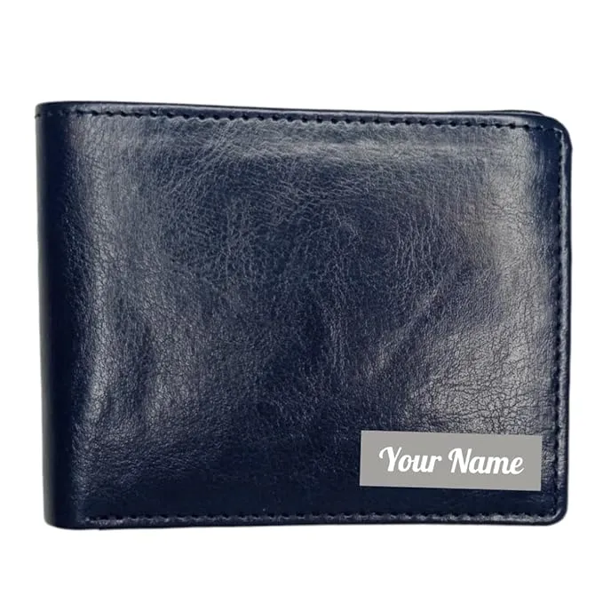 Personalized 2-in-1 Blue Wallet and Pen Set - Elegant Gifts for Men