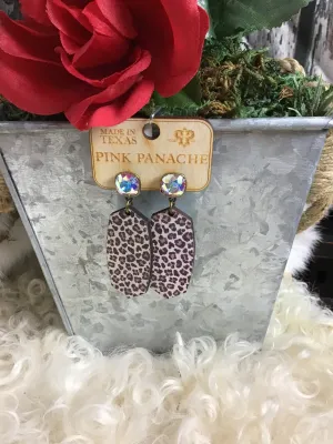 Pink Panache Leopard Earrings