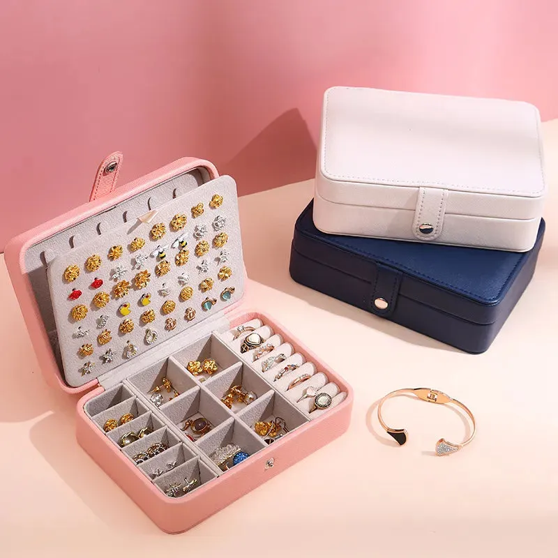 Portable Large Capacity Travel Jewelry Box Organizer*