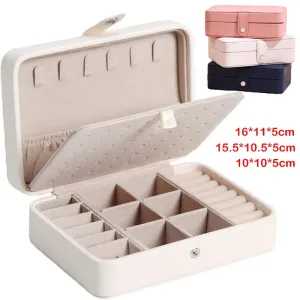 Portable Large Capacity Travel Jewelry Box Organizer*