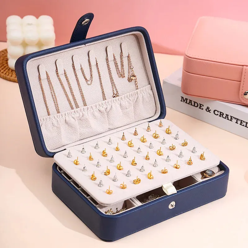 Portable Large Capacity Travel Jewelry Box Organizer*