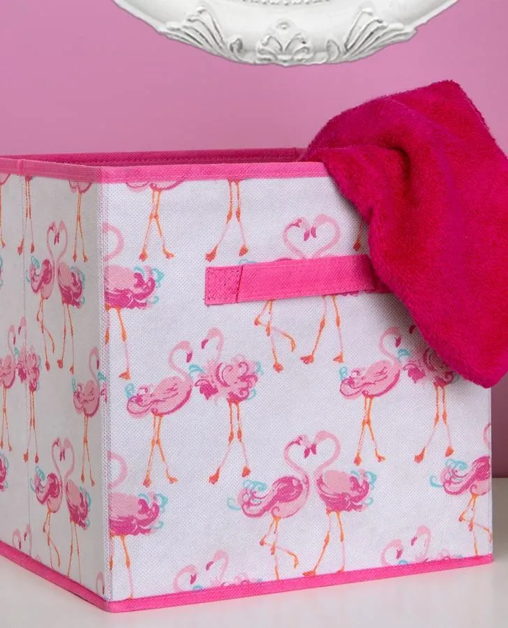 Pretty Flamingo Storage Box - Cube