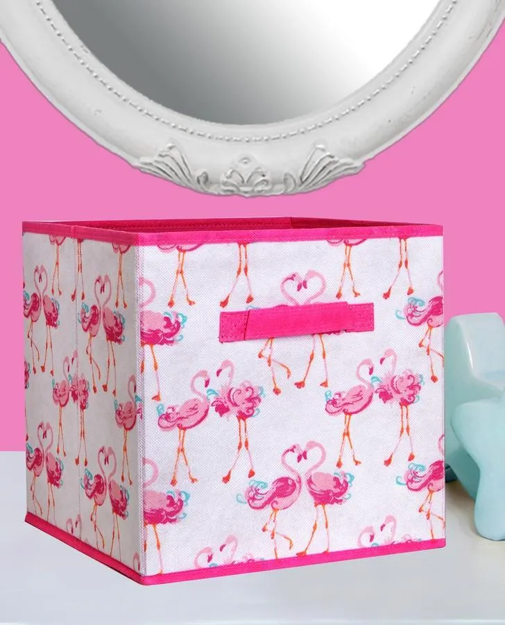 Pretty Flamingo Storage Box - Cube