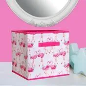 Pretty Flamingo Storage Box - Cube