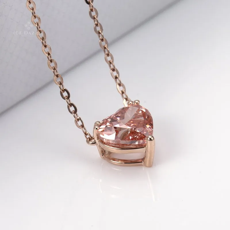 Rose Gold Lab Diamond Pendant