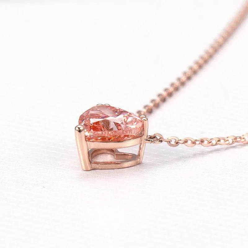 Rose Gold Lab Diamond Pendant