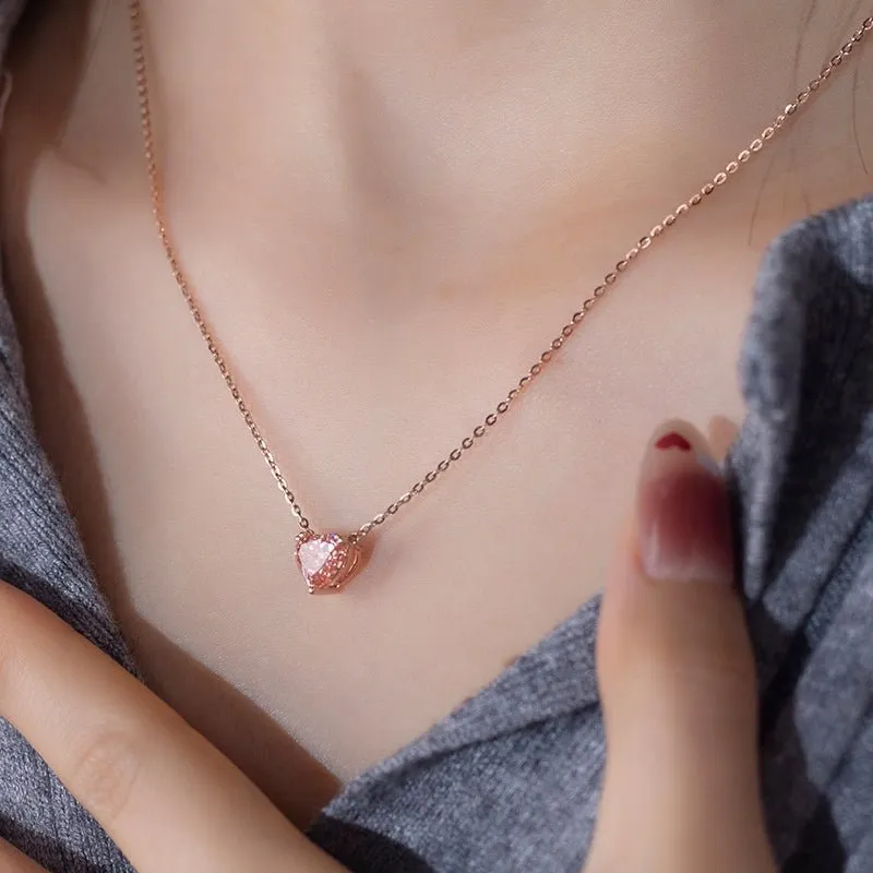 Rose Gold Lab Diamond Pendant