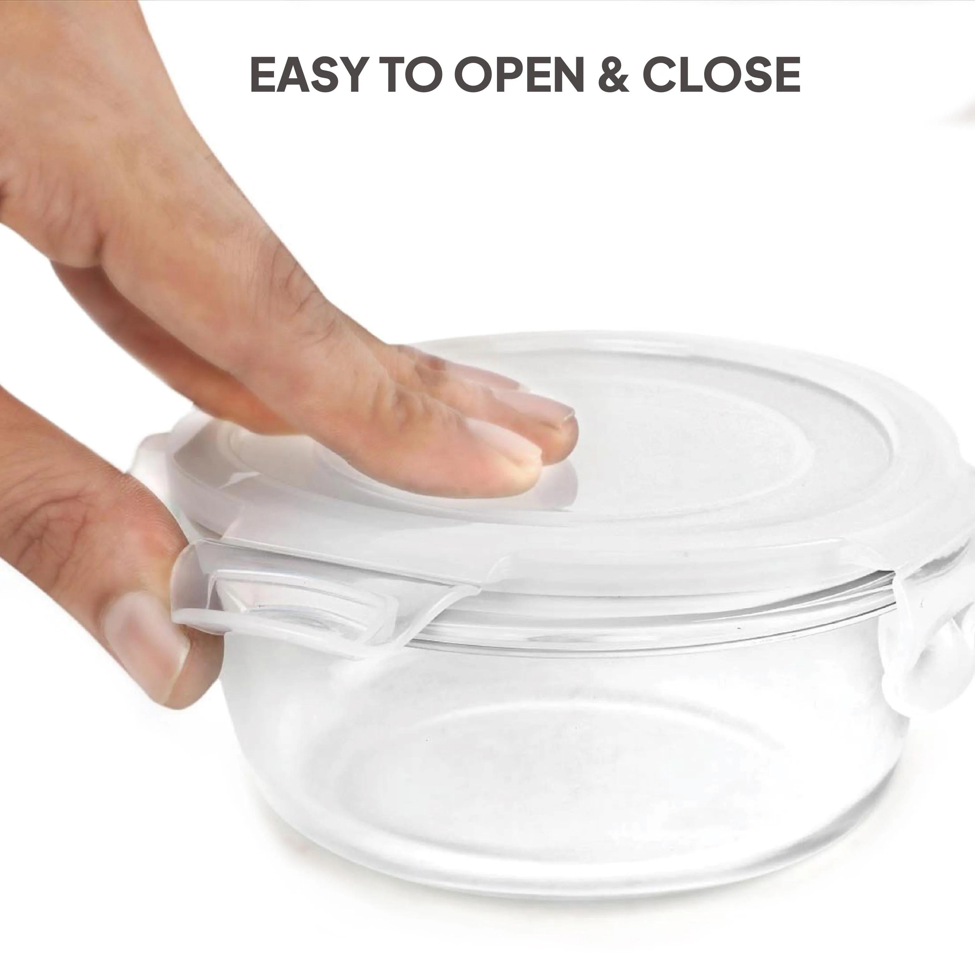 Royale Borosilicate Glass Lunch Box with Jacket, Set of 4