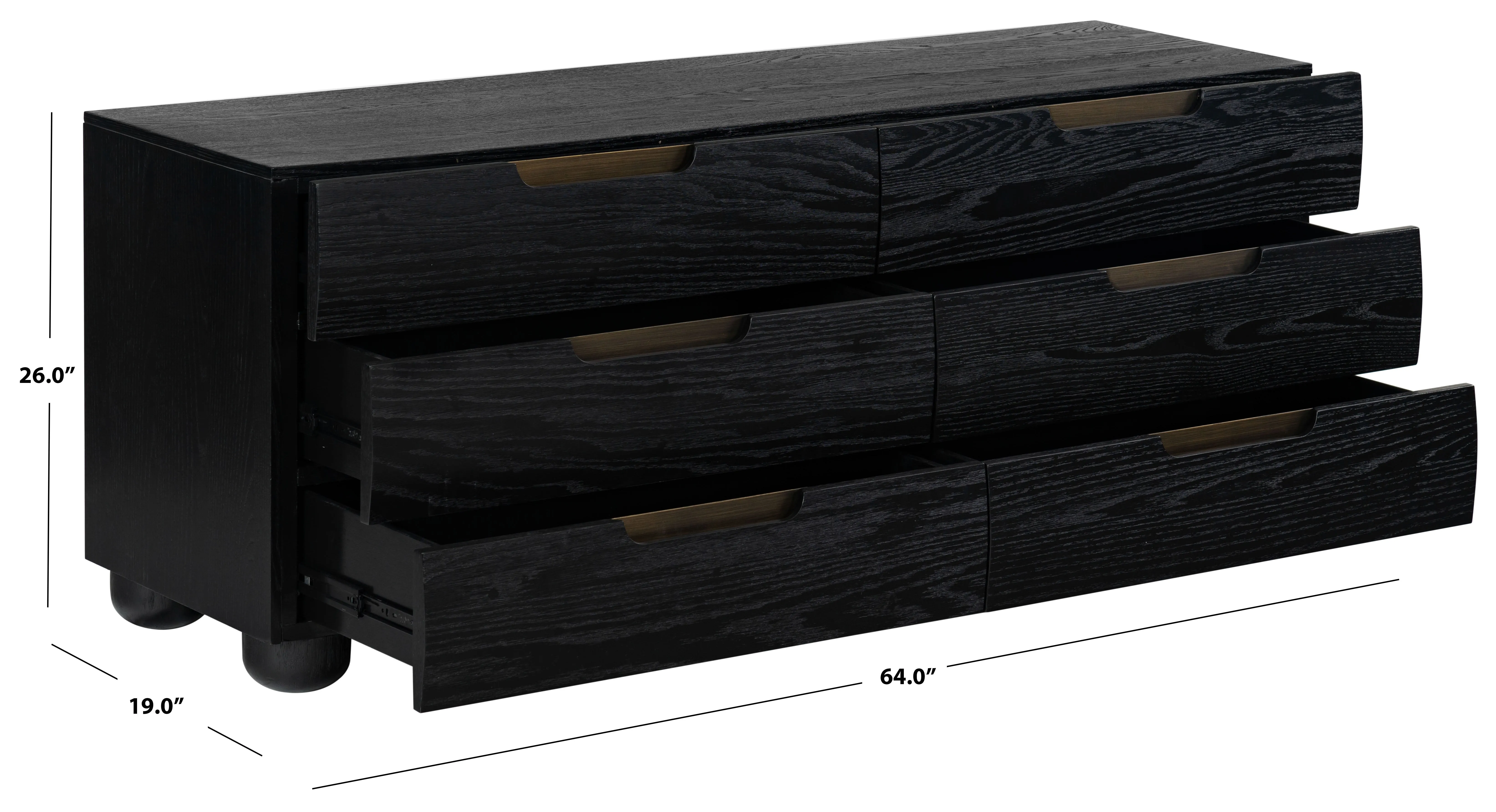 Safavieh Couture Beethoven Wood 6 Drawer Dresser, SFV2172