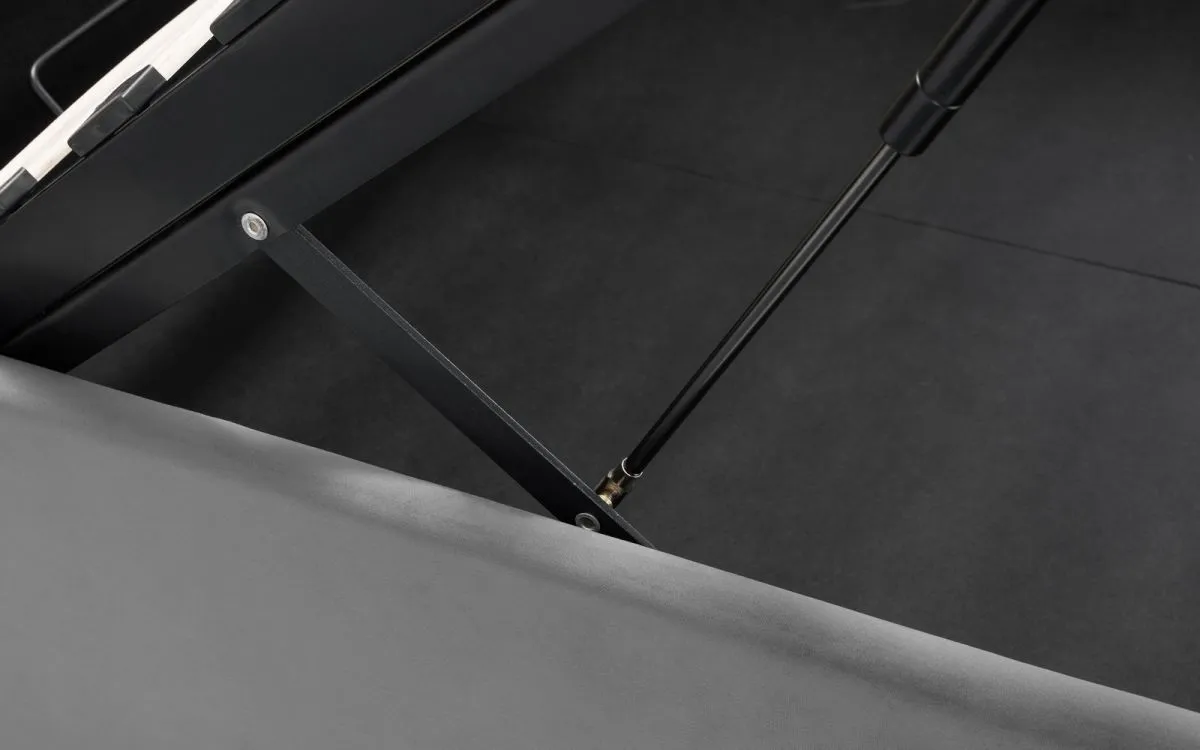 Sandringham Velvet Fabric Ottoman Storage Bed Frame - 4ft6 Double