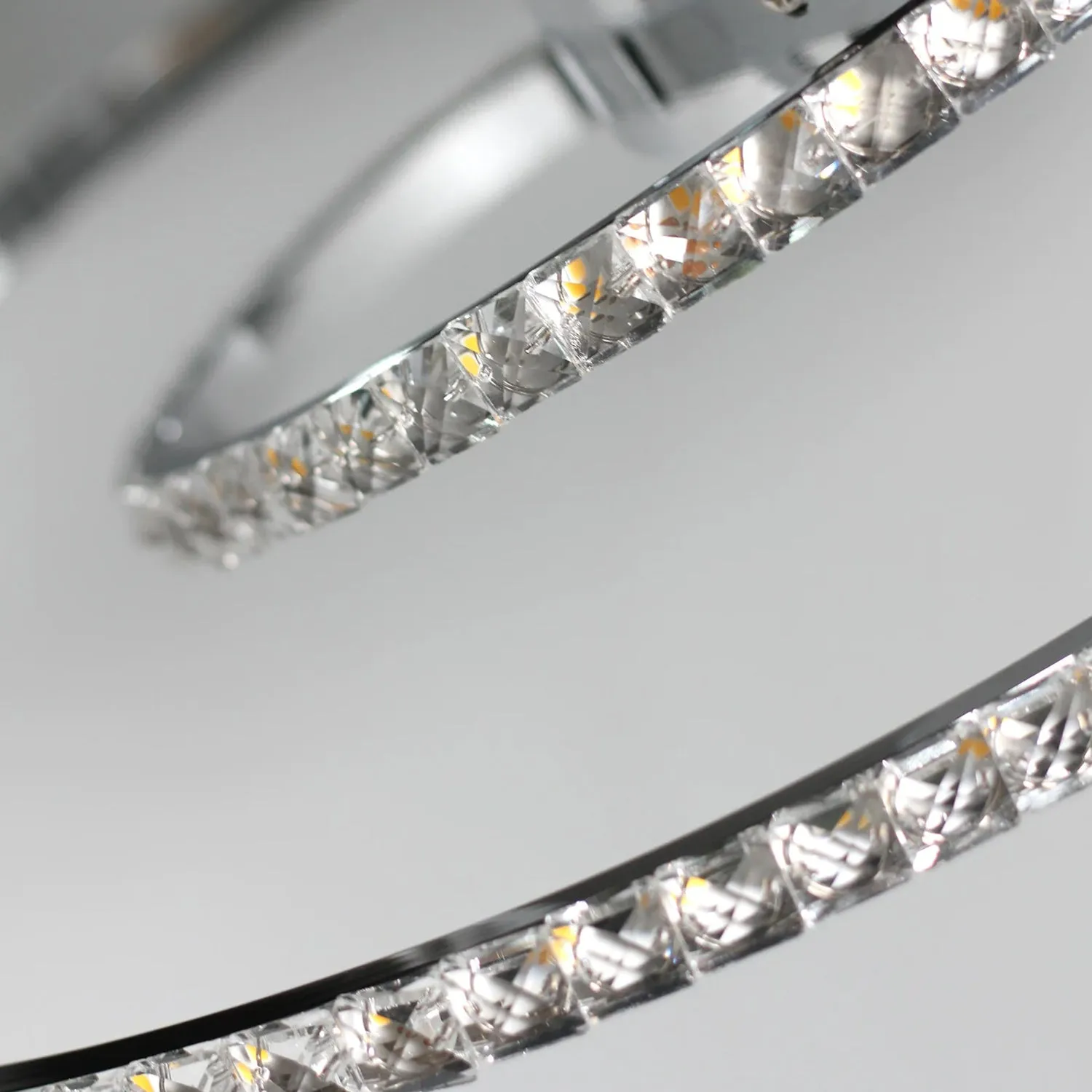 Sophia Radiant LED Metal   Crystal Ceiling Light - Chrome, Dimmable, 1200 Lumens PL0227